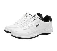Mens Running Shoes Breathable Leather Athletic Walking Trainers Non Slip Lace Up Low Top Sports Shoer Arch Support Memory Foam Orthopedic Shoes Lightweight Comfortable Outdoor Hiking Trekking Shoe