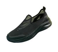 Mens Running Shoes - Lightweight Sneakers with Arch Support, Cushioned Sole and Breathable Knit Upper - Gym Work Jogging Casual, black, 10 UK