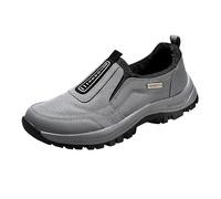 Mens Running Shoes Mens Wide Fit Trainers Non Slip Running Sneakers Arch Support Orthopedic Trainers Comfortable Plantar Fasciitis Sneakers Hiking Shoes Waterproof Men Grey