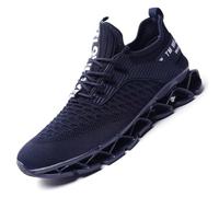 Men's Running Shoes Mesh Athletic Sport Sneakers Gym Fashion Trainers Tennis Casual Walking Zapatos Dark Blue