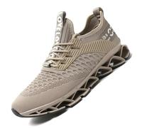 Men's Running Shoes Mesh Athletic Sport Sneakers Gym Fashion Trainers Tennis Casual Walking Zapatos Khaki