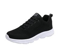 Mens Running Sneakers Ligthweight Breathable Non-Slip Trainers Wide Fit Arch Support Sneakers Flat Wedge Walking Shoes Chic Casual Outdoor Trainers for Outdoor Hiking Trekking Camping Climbing White