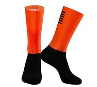 Men'S Running Socks Silicone Cycling Ykywbike Aero Socks Anti Slip Men Bicycle Sport Running Bike Yak29-Orange-L