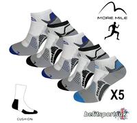 MENS RUNNING SPORTS SOCKS MORE MILE SAN DIEGO SOFT CUSHIONED GYM SPORTS 5 PAIRS