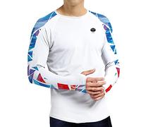 Mens Running Top Long Sleeve UPF 50+ Swimming Vest Sun Protection Tops White L
