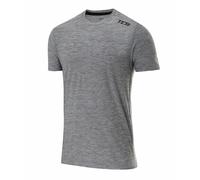 TCA Galaxy 4D-Stretch Mens Gym, Running, Training T Shirt - Gym Tops for Men, Running Top Men, Lightweight Breathable Moisture Wicking Quick Dry Tshirt| - Cool Grey, L
