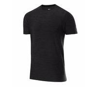 TCA Galaxy 4D-Stretch Mens Gym, Running, Training T Shirt - Gym Tops for Men, Running Top Men, Lightweight Breathable Moisture Wicking Quick Dry Tshirt| - Black, M