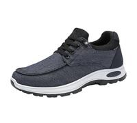 Mens Running Trainers Lace Up Canvas Sneakers Lightweight Walking Shoes
