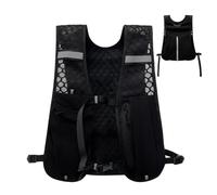 Men's Running Vest - Reflective Hydration Phone Holder Packle | Fanny Ligerawight Curring Pouch with 500ml Water Bottle Storage Pocket for HO, Black, Consulte la descripción, See description