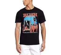 Mens Rush - Moving Pictures 1981 Tour Unisex 100% Cotton Short-Sleeve T-Shirts Black XXL