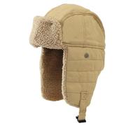 Mens Russian Bomber Hats Ear Flaps Warm Trooper Hat Winter Trapper Hat Windproof Aviator Hat Thermal Hunting Ushanka Hat Wool Fleece Lining Ski Hat Cold Weather Hats For Skating Skiing Hiking Camping