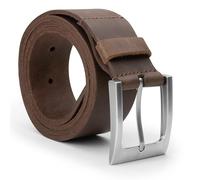 Men's Rustic Thick Leather Belt Handmade by Hide & Drink :: Bourbon Brown (44")