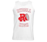 Mens Rydell High School Logo Grease Costume Vest Tank Top White (S)