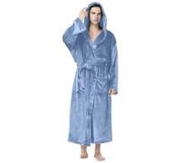 Mens‘s Cozy Plush Loungewear With Pockets Nightwear Robes Unisex Egyptian Cotton Bathrobe Housecoat Spa Gym Shawl for Wedding Party Luxury Mens Ladies Lightweight Kimono Style Hotel