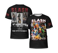 Men's S*l*a*s*h Guitarist Rock Printed Crewneck Shirt Classic and Versatile Tops Comfortable and Breathable Shirt Multicolor M