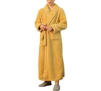 Mens‘s Shawl Collar Bath Robe Mens Dressing Gown Jersey Robes Unisex Egyptian Cotton Bathrobe Terry Housecoat Nightwear for Wedding Party Luxury Loungewear Ladies Lightweight Kimono Style Hotel
