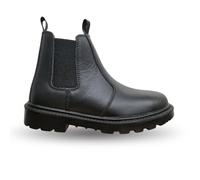 Mens Safety Boots Dealer Twin Gusset Steel Toe Cap Midsole S1 P Work Industrial Contruction Pull On Leather Lightweight Graft (Black, UK Footwear Size System, Adult, Men, Numeric, Medium, 12)