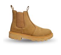 Mens Safety Boots Dealer Twin Gusset Steel Toe Cap Midsole S1 P Work Industrial Contruction Pull On Leather Lightweight Graft (Honey Nubuck, UK Footwear Size System, Adult, Men, Numeric, Medium, 9)