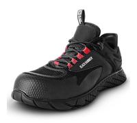 Men's Safety Trainers Hands Free Slip On with Laces Ideal Utility & Warehouse Work Shoes Professional Footwear S1 PL SR FO ESD Swift 5619 (10 UK) Black