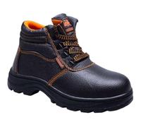 Mens Safety Work Wear Boots Waterproof Leather Steel Toe Boot Shoes- Black Orange Size 10-44