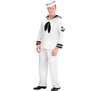 Mens Sailor Costume Small UK 38/40" for Sea Navy Fancy Dress