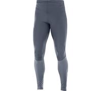 Men's Salomon Running Tights, AGILE LONG TIGHT M, Synthetic Mix, Ebony, Size XS, LC1167200