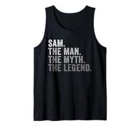 Mens Sam The Man The Myth The Legend First Name Tank Top