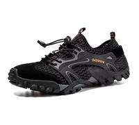 Men's Sandals Barefoot Hiking Shoes Quick Dry Breathable Mesh Lightweight Outdoor Training Water Walking(Black,11.5)