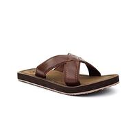 Mens Sandals Flip Flops Mens Mule Sandals Mens Faux Leather Sandals Boys Sandals Mens Toe Post Sandals Flop Flop Sandals Crossover Sandals Brown Sandals 9 UK