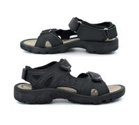 Mens Sandals Mens Touch Fasten Sandal Summer Triple Touch Fastening Sandal Boys Sandals Open Toes Sizes 6-11 Black 8 UK