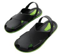 Men's Sandals Outdoor Rubber Closed Toe Beach Shoes Shoes Fisherman Anti-Slip Casual Sandal Fashion Slippers (Black 1,6)