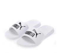 Men's Sandals Puma Adults Popcat Logo Slip on Sliders in White