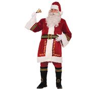 Mens Santa Claus Costume Father Christmas Xmas Festive Grotto Adult Fancy Dress