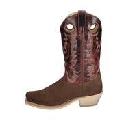 Men's Santa Fe Brown/Burgundy Crackle Leather Western Boot