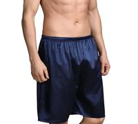 Mens Satin Boxers Shorts Sleepwear Satin Pajama Bottom Underwear Plus Size Silk Sleep Shorts M-5XL,008,5XL