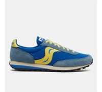 Saucony for man. S70883-1 Leather Sneakers Trainer 80 blue (45), Flat, Laces, Casual