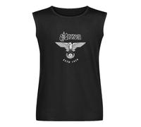 Men's Saxon Est 1979 Heavy Metal Rock Biff Byford Vest Sleeveless T Shirt Tank Tops XL Black