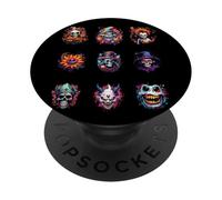 Mens Scary Halloween Portraits of Spooky Heads PopSockets Adhesive PopGrip
