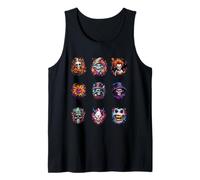 Mens Scary Halloween Portraits of Spooky Heads Tank Top