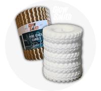 Mens Scented Candle - Tyre Stack Candle by Glowsmith - Man Candle Gift | Automotive Art for Land Rover | 50 Hour Burn Time | Unique Man Cave Décor | Fresh Linen Scent | Candles for Men