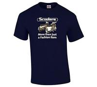 Men's Scooter Tshirt Lambretta MOD Skin Northern Soul T Shirt Navy Blue