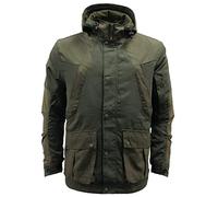 Mens Scope Waterproof Jacket | Multipocket Hooded Mesh Lined Hunters Green (M)