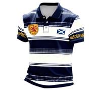 Men's Scotland Themed Polo Shirt 2026 Summer - Short Sleeve Casual Top with Subtle Thistle Motif, Relaxed Fit Golf Shirt for Holiday UK
