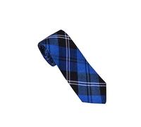 Men's Scottish Clan Tartan Necktie/Acrylic Wool Tartan Tie in Various Tartans by HoS (Ramsay Blue)