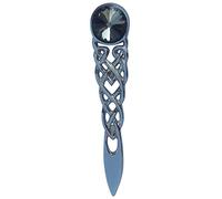 Men's Scottish Kilt Pin 4 inches with Beautiful Stone and Celtic Knot - Scotland Kilt Pins for Men's (Grey Stone)
