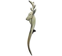 Men's Scottish Kilt Pin Stag Head Various Finish 4"/Celtic Pins & Brooch Antique Chrome (Antique Finish)