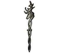 Men's Scottish Kilt Pin Sword Stag Head Deer Chrome Finish 4"/Highland Kilts Pins Celtic Knot Deer Heads Pin & Brooch Metal,Brass (Celtic Stag Head Pin)