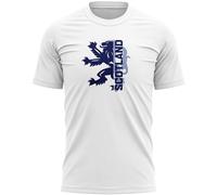Mens Scottish Rampant T Shirt Scotland Lion Football Supporter Tee European Footy Top, S, White