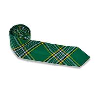 Men's Scottish Tartan Neck Tie Acrylic Wool 144cm Length 8.25 Width Traditional, Scotland, Gents Tartan Plaid Formal Casual Patterned Modern Classic NeckTie (Irish Green Tartan Necktie)
