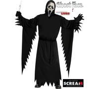 Mens Scream Ghost Face CLASSIC/AGED Costumes STD Licensed Halloween Fancy Dress